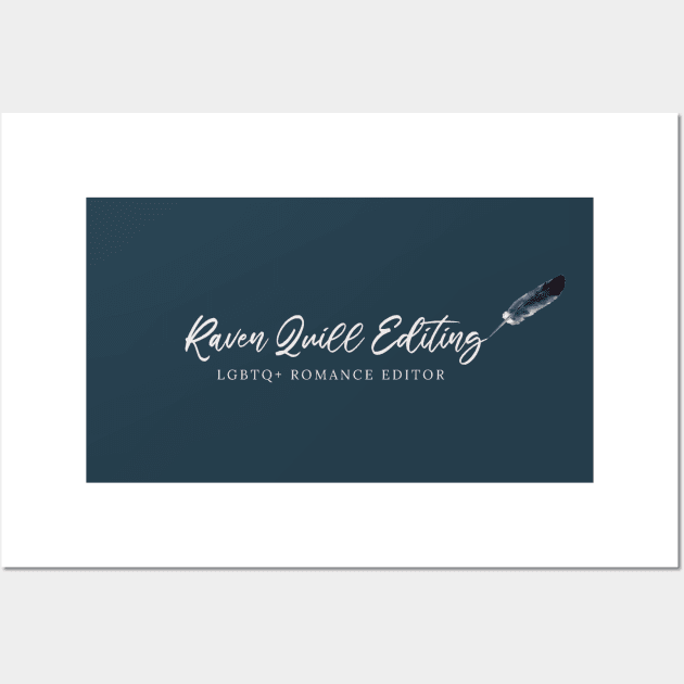 Raven Quill Editing Signature Logo - White Text Wall Art by Raven Quill Editing, LLC